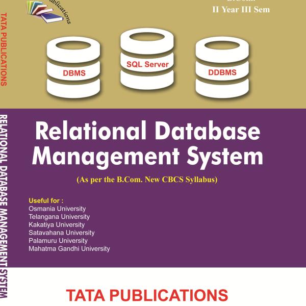 RELATIONAL DATABASE MANAGEMENT SYSTEM B.COM II YEAR III SEM